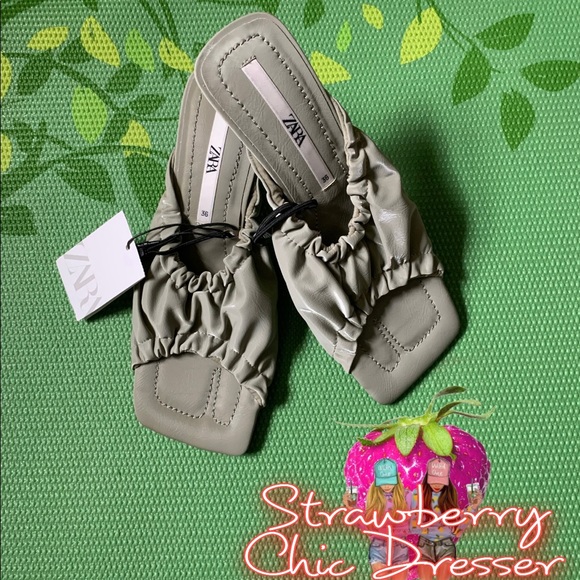 ZARA RUCHED HEELED SANDALS - Picture 3 of 9